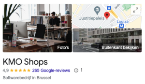 kmo shops Google reviews webshop laten maken